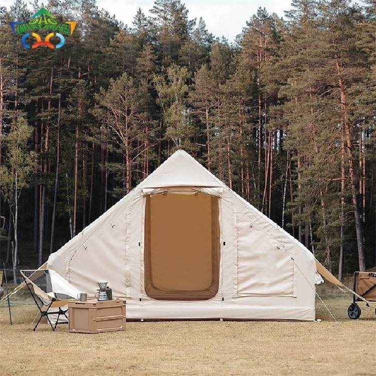 OHO Newly Durable Portable Inflatable Tent Outdoor Thickened Cotton Oxford Cloth Camping Tent 6 Person Family