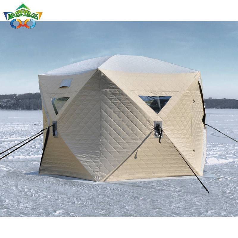 OHO Factory Wholesale Durable Automatic Oxford Canvas Pop Up Hub Quick Open Winter Ice Cube Fishing Tent