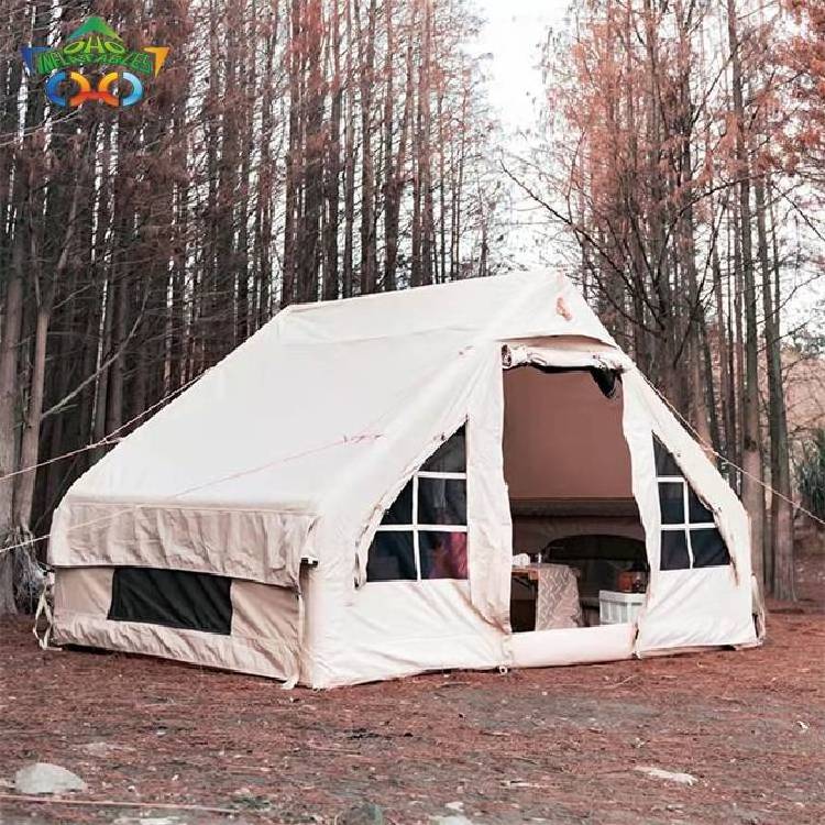 OHO Newly Durable Portable Inflatable Tent Outdoor Thickened Cotton Oxford Cloth Camping Tent 6 Person Family