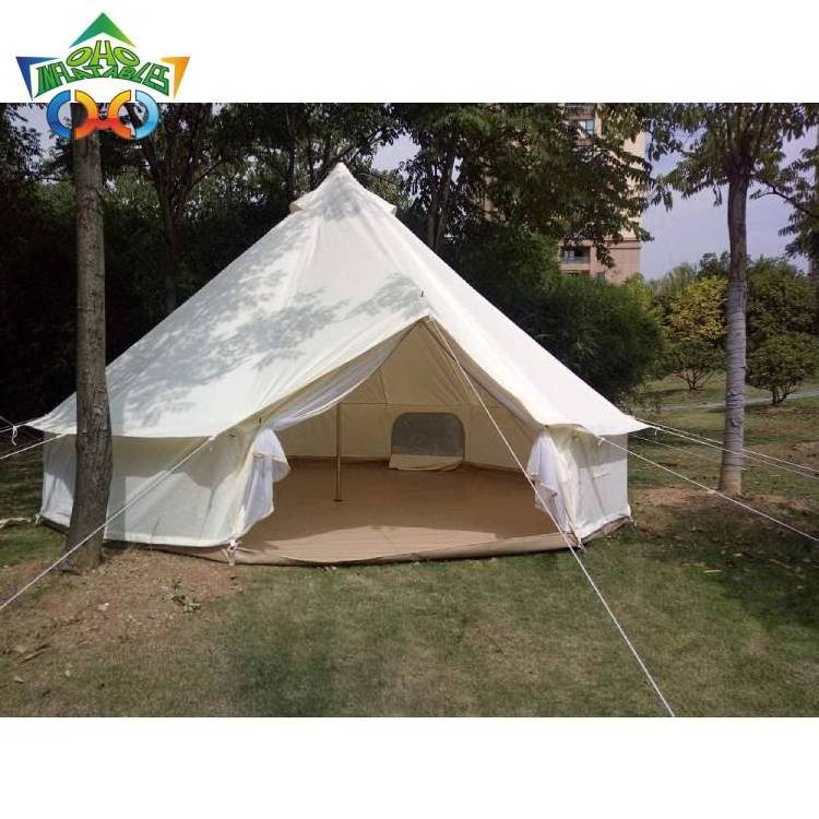 OHO Hot Selling Glamping Party Bell Tent 3m 4m 5m 6m Yurt Luxury Mongolia Holidays Camping Tent