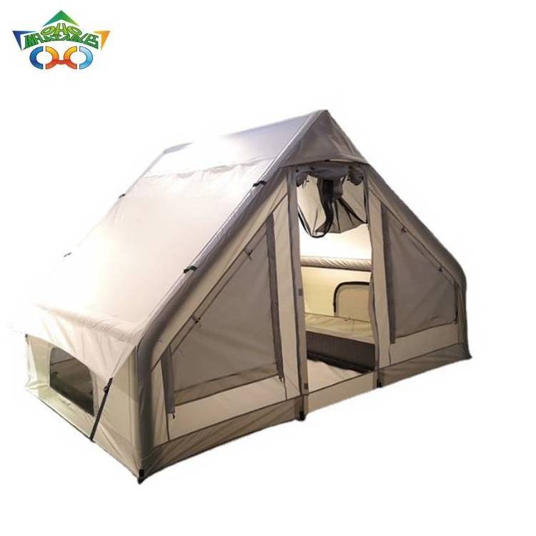 OHO New Arrival Inflatable Family Tents Camping Outdoor Air Pole Cotton Party Glamping Tent for Sale