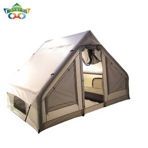 OHO New Arrival Inflatable Family Tents Camping Outdoor Air Pole Cotton Party Glamping Tent for Sale