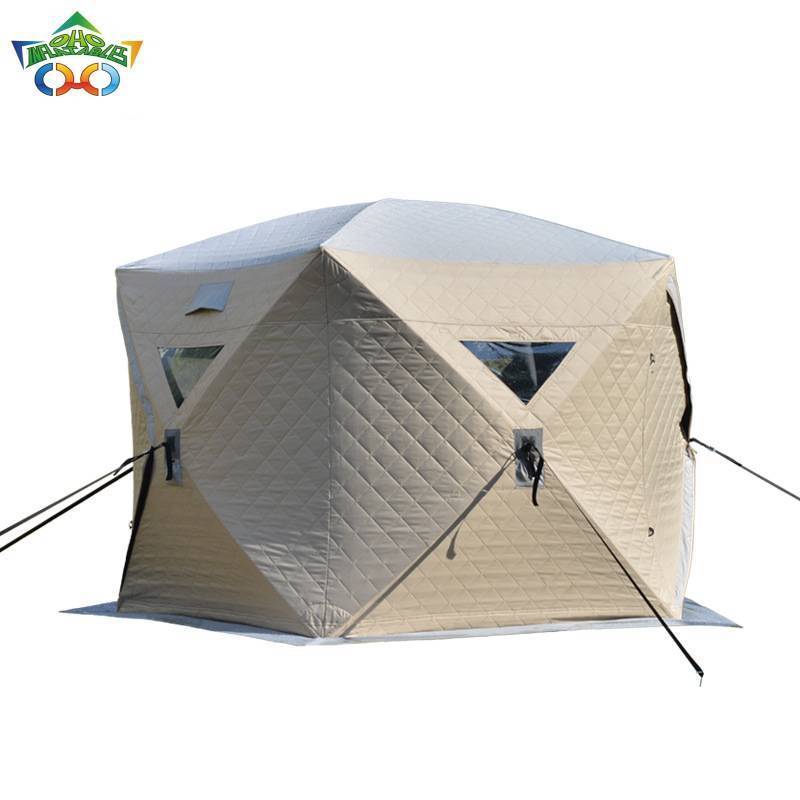 OHO Factory Wholesale Durable Automatic Oxford Canvas Pop Up Hub Quick Open Winter Ice Cube Fishing Tent