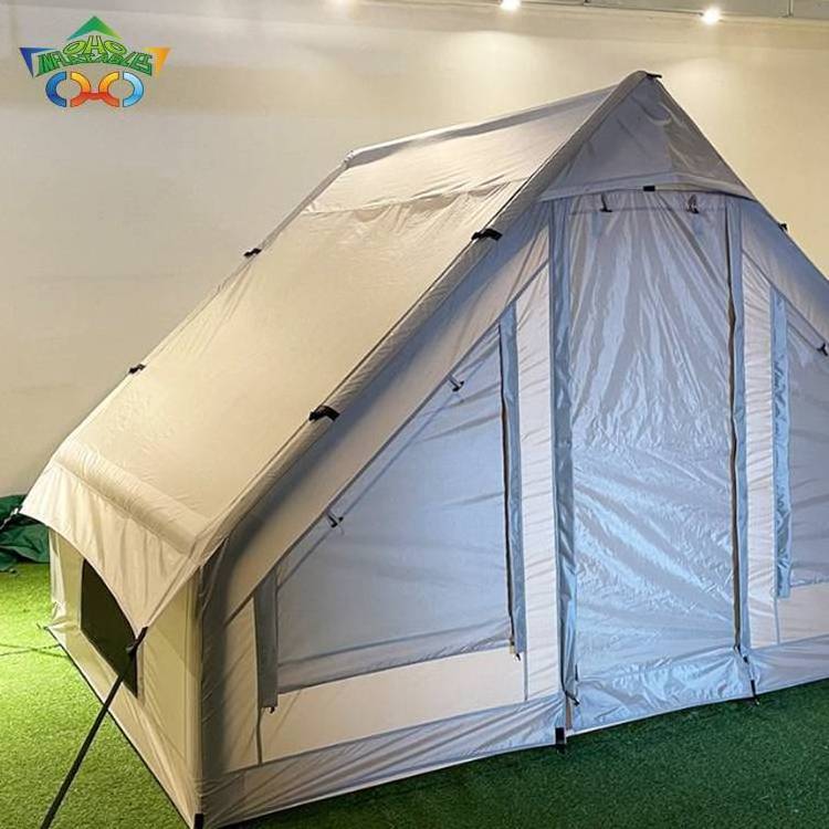 OHO New Arrival Inflatable Family Tents Camping Outdoor Air Pole Cotton Party Glamping Tent for Sale