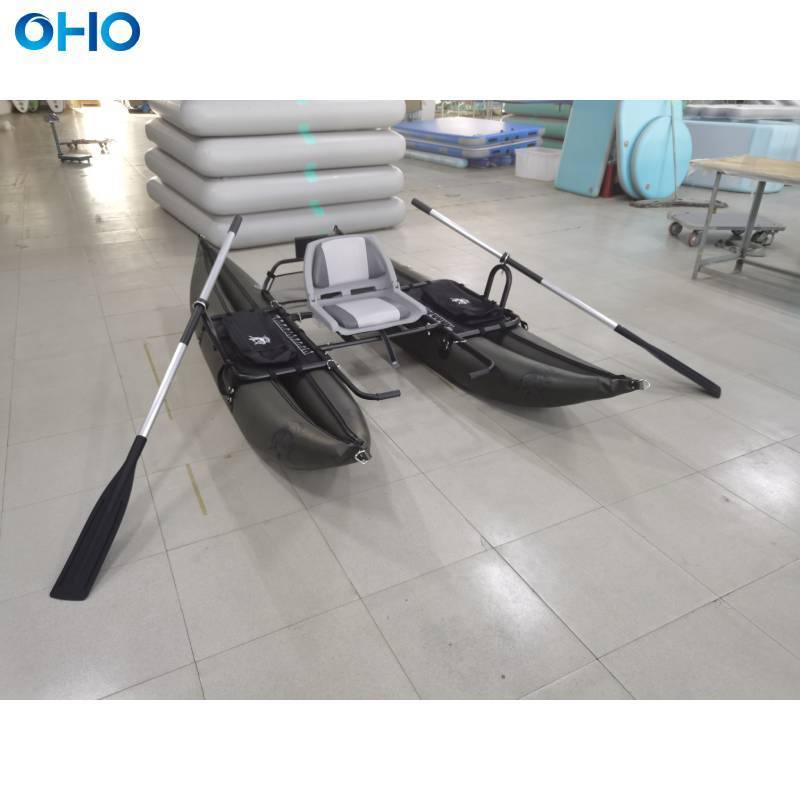 OHO 375FC FoldCat Inflatable Pontoon Fishing Boat