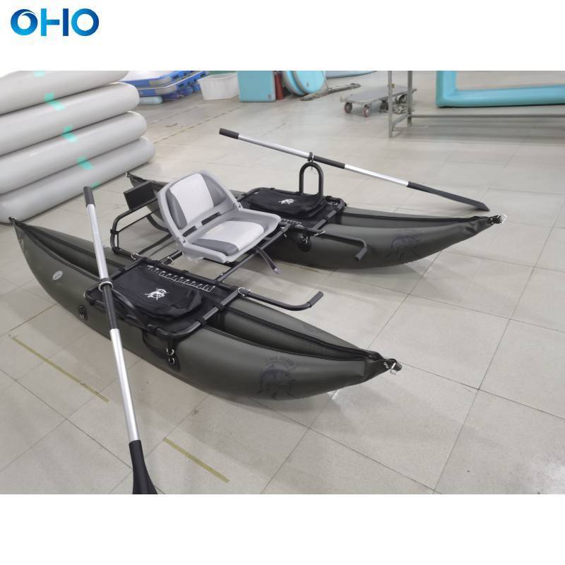 OHO 375FC FoldCat Inflatable Pontoon Fishing Boat