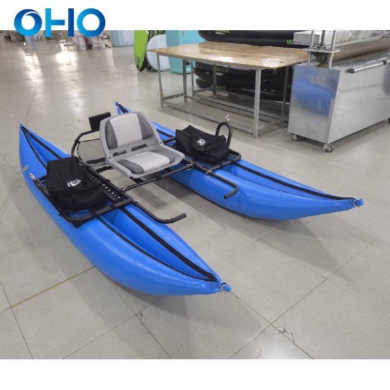 Inflatable Fishing Boat Float Tube with Paddles for Rowing Rafting Paddling