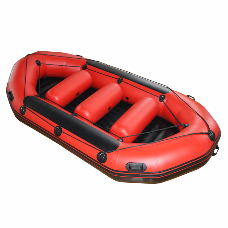 380 cm Inflatable rafting fishing boats suit for 2 persons red color  inflatable rafting boat for rafting for River