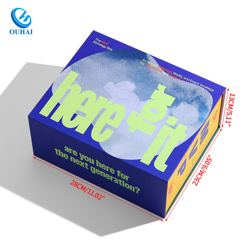 manufacturer Custom recyclable Hard  Cardboard Rigid magnetic  Packaging box Luxury Folding Gift Boxes With Magnetic Lid