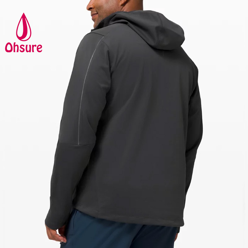 OEM hot Selling full zipper Extremely Lightweight Weather Resistant Wind Breaking Men Fitness Gym Running Jacket