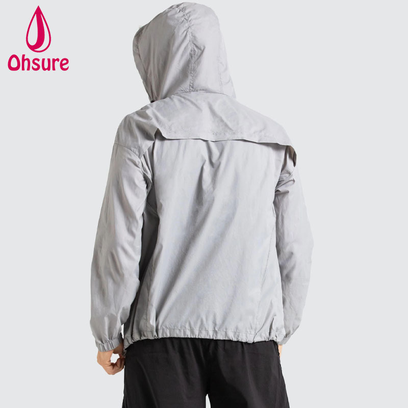 Top Selling 100% Nylon Extremely Lightweight Weather Resistant Wind Breaking Men Fitness Gym Running Jacket