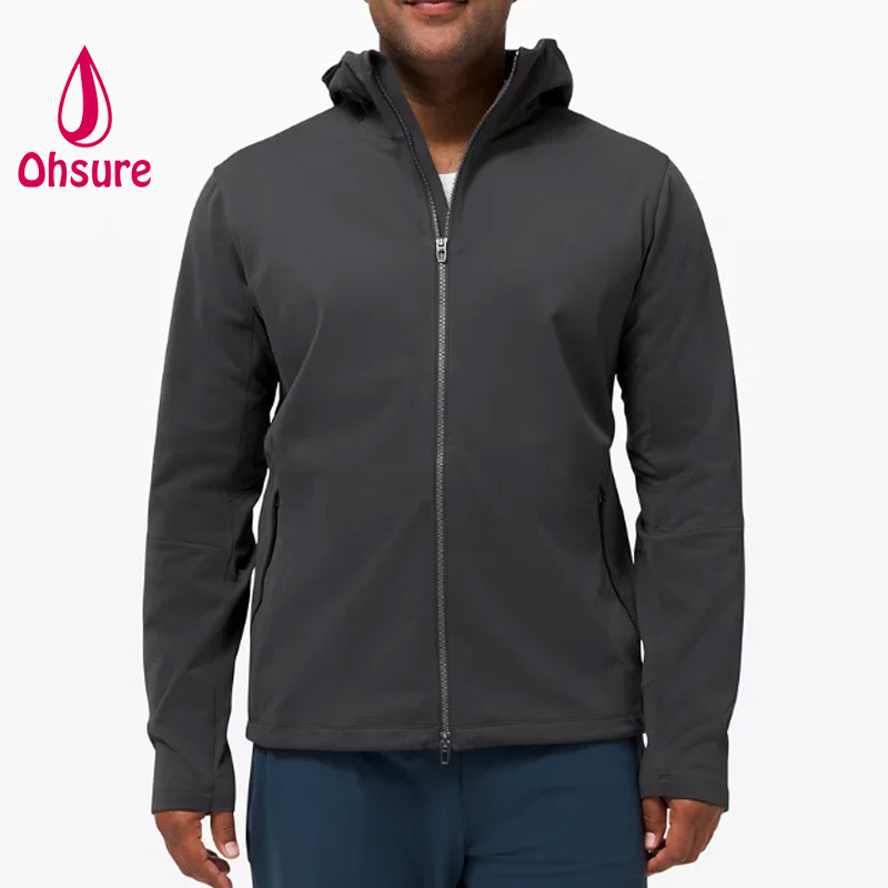 OEM hot Selling full zipper Extremely Lightweight Weather Resistant Wind Breaking Men Fitness Gym Running Jacket