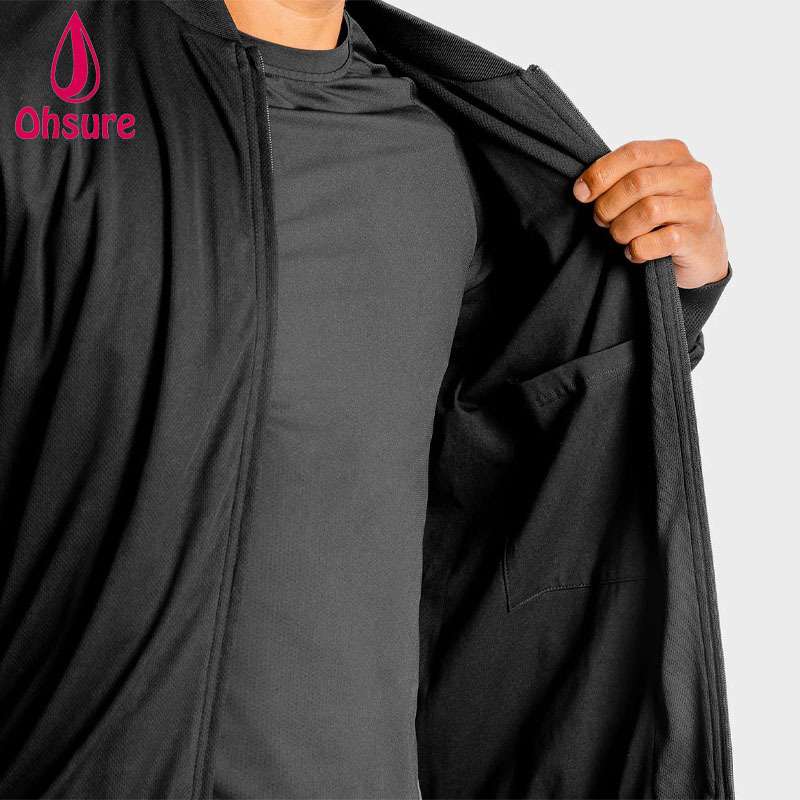 Fitness Gym Running Jacket Fabric Stand Woven Canvas Top Selling Extremely Lightweight Weather Resistant Wind Breaking Men