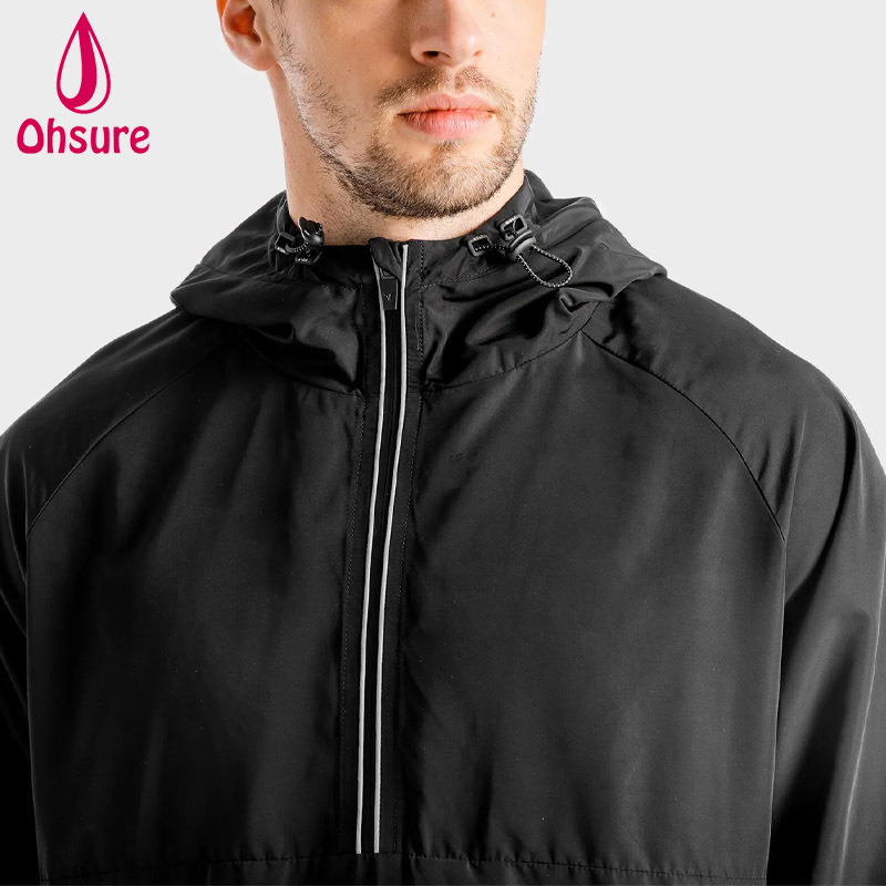 Top Selling Extremely Lightweight Weather Resistant Wind Breaking Men Fitness Gym Running Jacket Winter Jacket Canvas Fabric