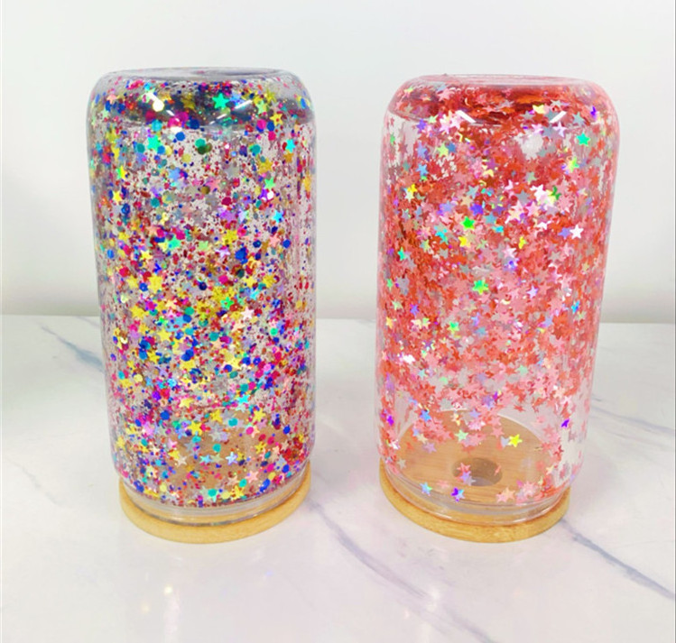 20 oz 12oz 20oz blank glitter shaped soda 16oz double wall snow globe sublimation beer glass