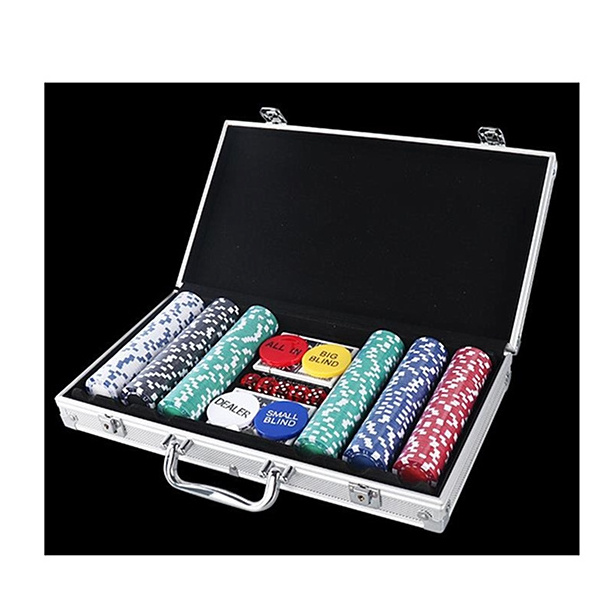 Luxury cheap custom plastic 500 300 blank crown poker set 1000 chips with case