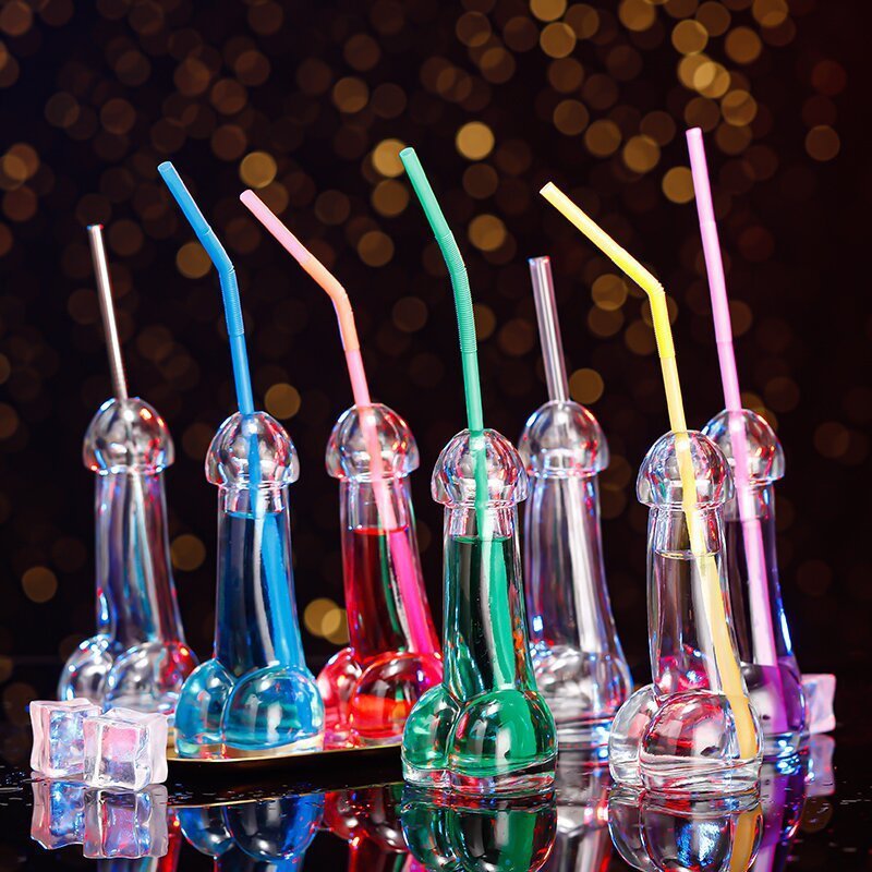 Creative design barware adult custom party cocktail penis shot glasses