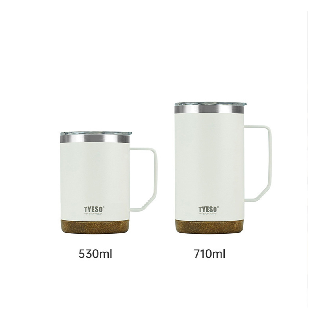 Tyeso 530ml  Insulated Thermos Stainless Steel Water Bottle with Handle Fashion Portable Coffee Mug