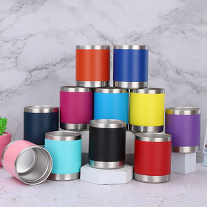 Portable Travel Coffee Tea Tumbler Mug Stainless Steel Wine Lowball Tumbler Double Wall Insulated Camping Water Cup for Travel