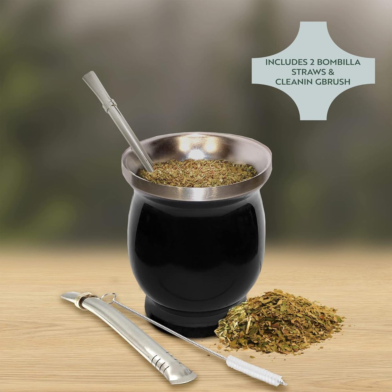 Stainless Steel Yerba Cups 8 Ounces Mate Gourd Mate Tea Tumbler Bombilla Set 12 oz Cuia Mate Cup Cocido Thermos with Metal Straw