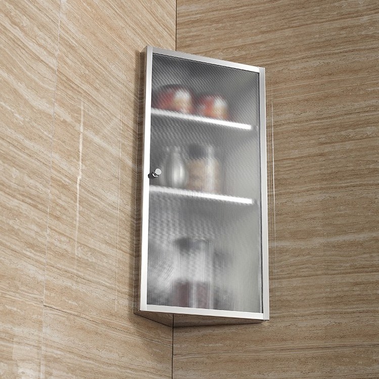 Pantry Organizer Kitchen Corner Wall Mounted Cabinet with Glass Door