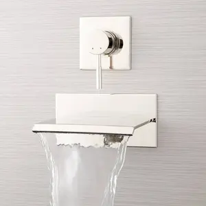 Copper Chrome Wall Mounted Bathtub Shower Faucet Tub Freestanding Faucet With Wall Faucet