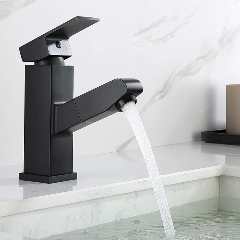 Luxury Bidet Bathroom Sink Water Filter Stainless Steel Faucets Mixers Black Zinc Alloy Dark Grey Basin Faucet