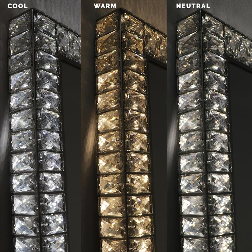 Luxury Crushed Diamond Wall Mirror Bathroom Full Length Crystal Mirror Wall Decorations For Home