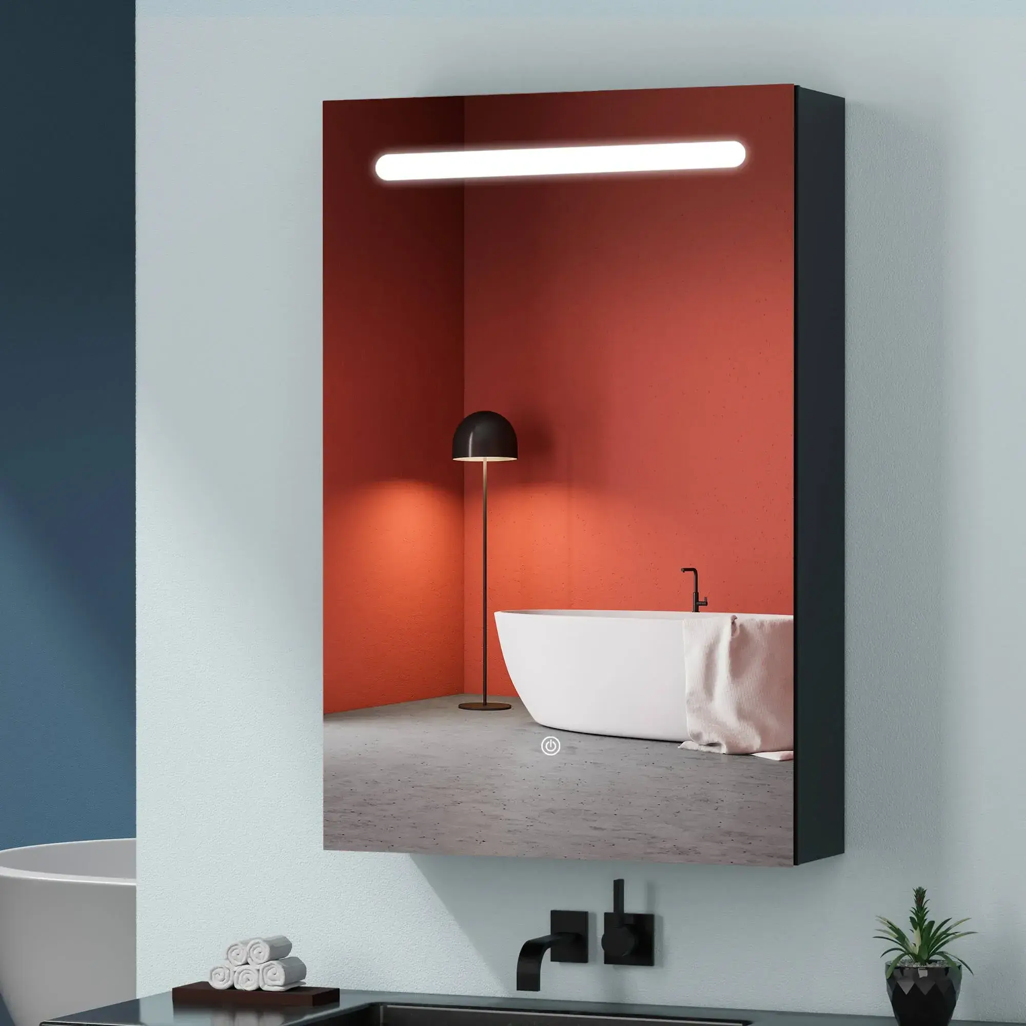 Factory Price Led Medicine Cabinet Smart Wall Bathroom Mirror Cabinet Jewelry Cabinet With Makeup Mirror