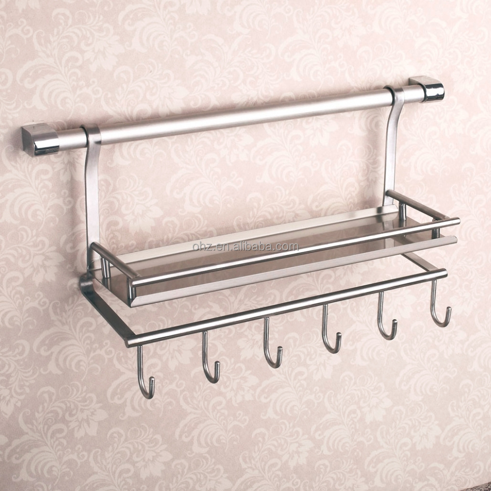 Wall mounted stainless steel kitchen utensil holder 334