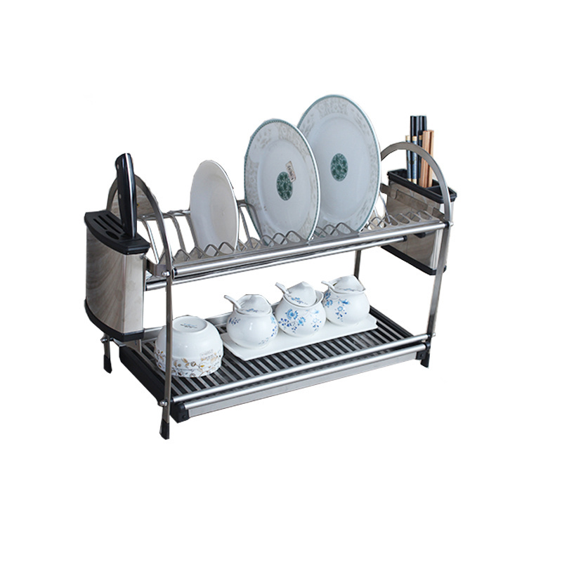 # Grf-363 Kitchen Storage Organizer 2 Tier Stainless Steel Dish Drying Rack Plate Shelf