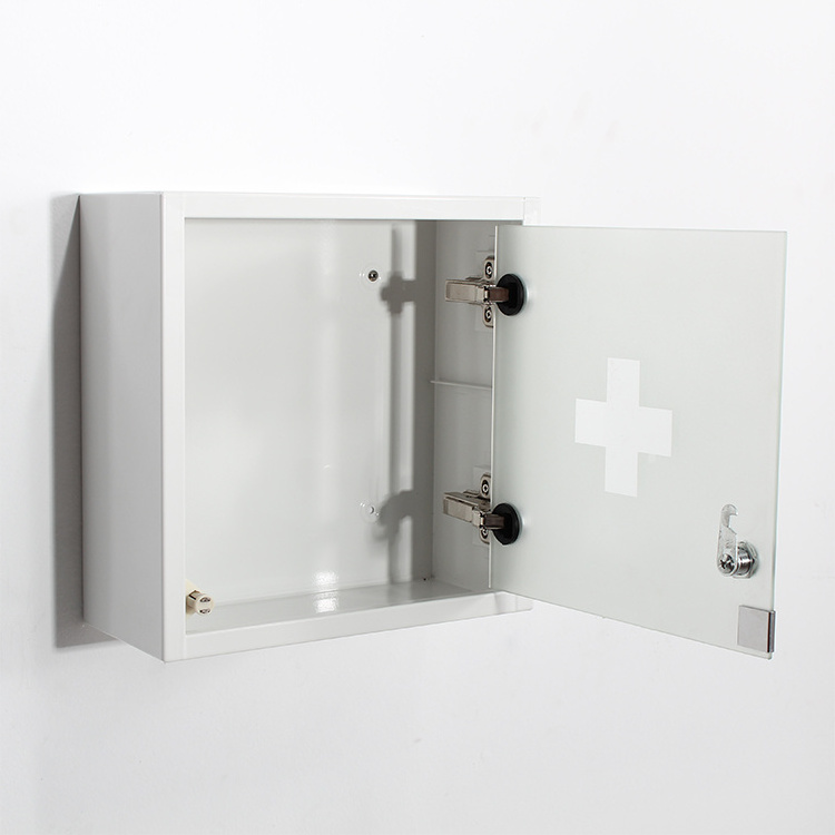 European Hospital Wall Mounted Metal Corner Medicine Storage Cabinet