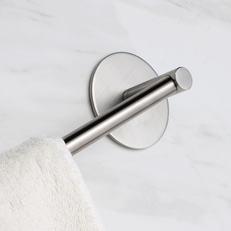 Adhesive Towel Bar Holder in Brushed Stainless Steel Wall Mounted/adhesive Stick OUHONGZHI JQS-AM05 5 Years FOSHAN 610MM