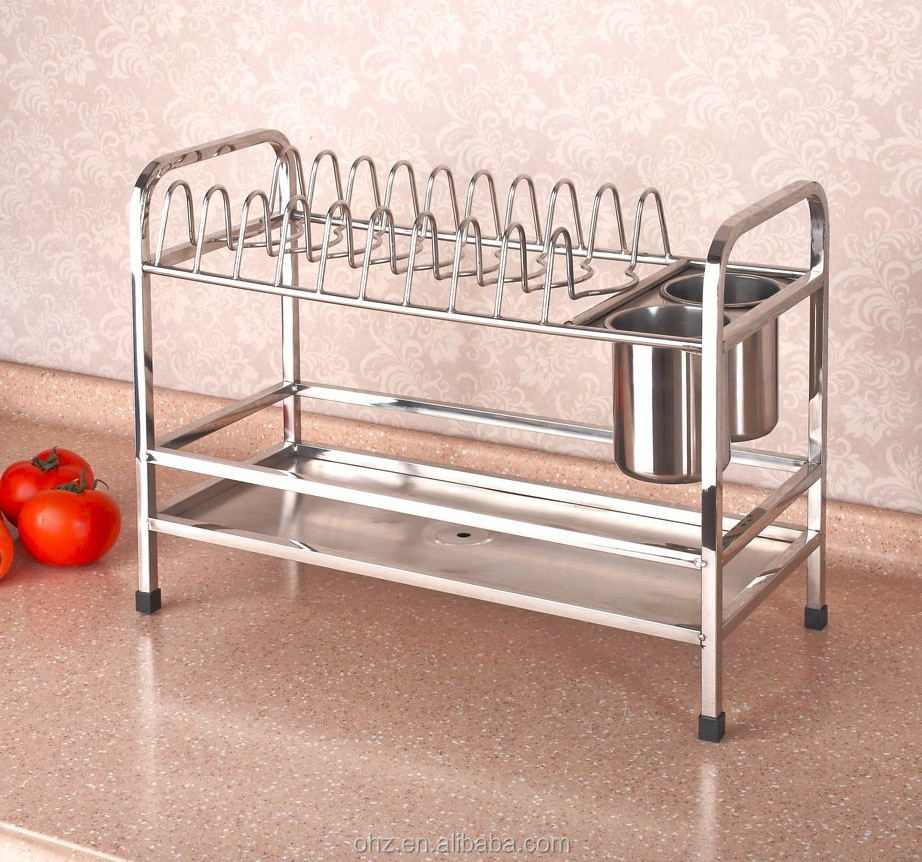 Kitchen Dish Rack / Kitchenware Dish Drying Rack / Dish Drainer 328 Free Standing Commercial Stainless Steel Metal 6 PCS GFR