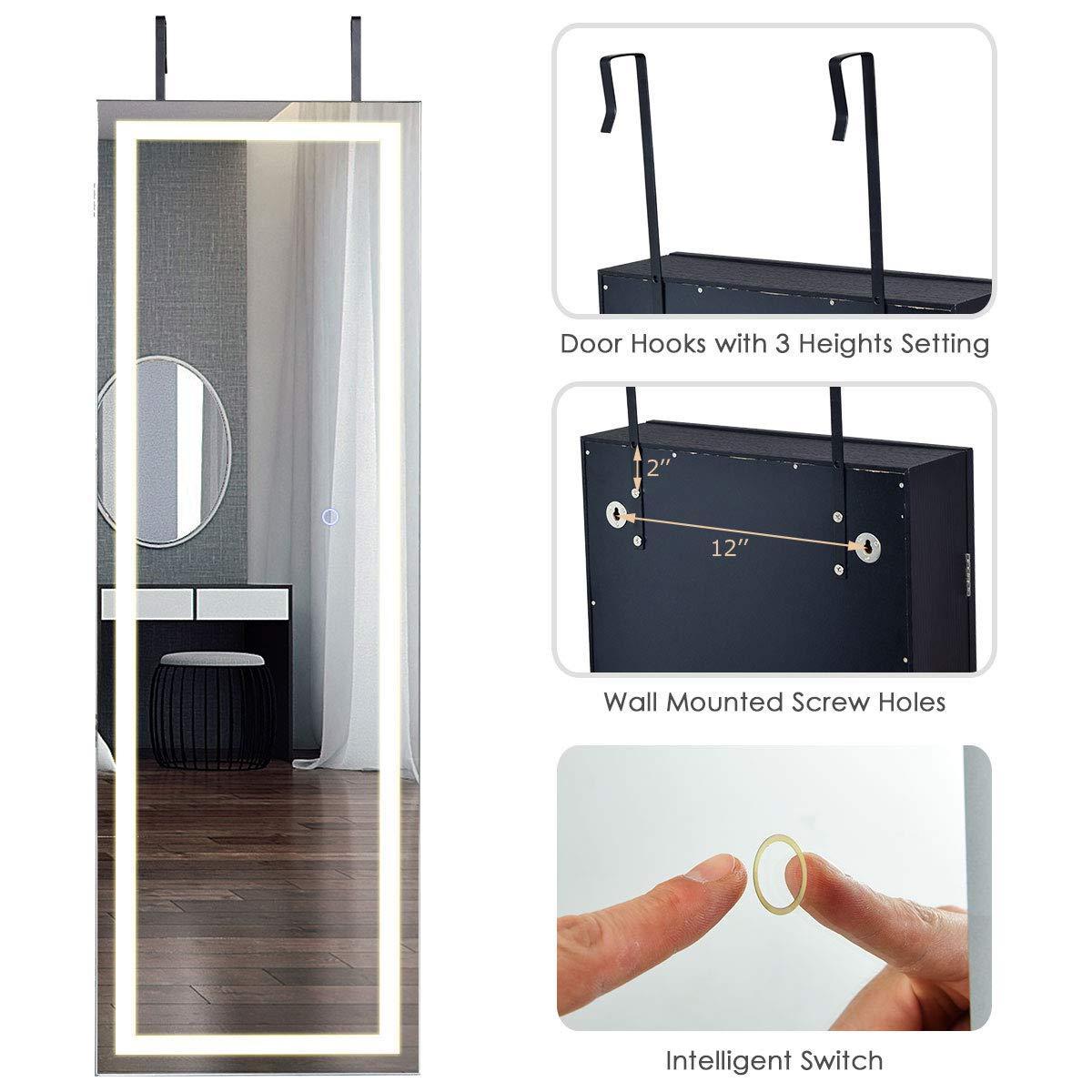 Jewelry Makeup Cabinet Mirrored Storage Jewelry Box Organizer Wall Recessed Mirror Cabinet For Jewelry