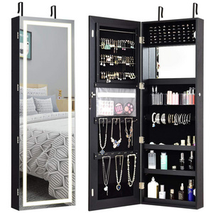 Jewelry Makeup Cabinet Mirrored Storage Jewelry Box Organizer Wall Recessed Mirror Cabinet For Jewelry