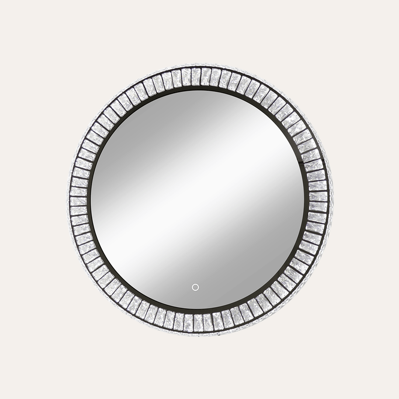 Led Crushed Diamond Crystal Mirror Beauty Salon Diamond Mirror Lighted Bathroom Mirror Decorative Bath Wall