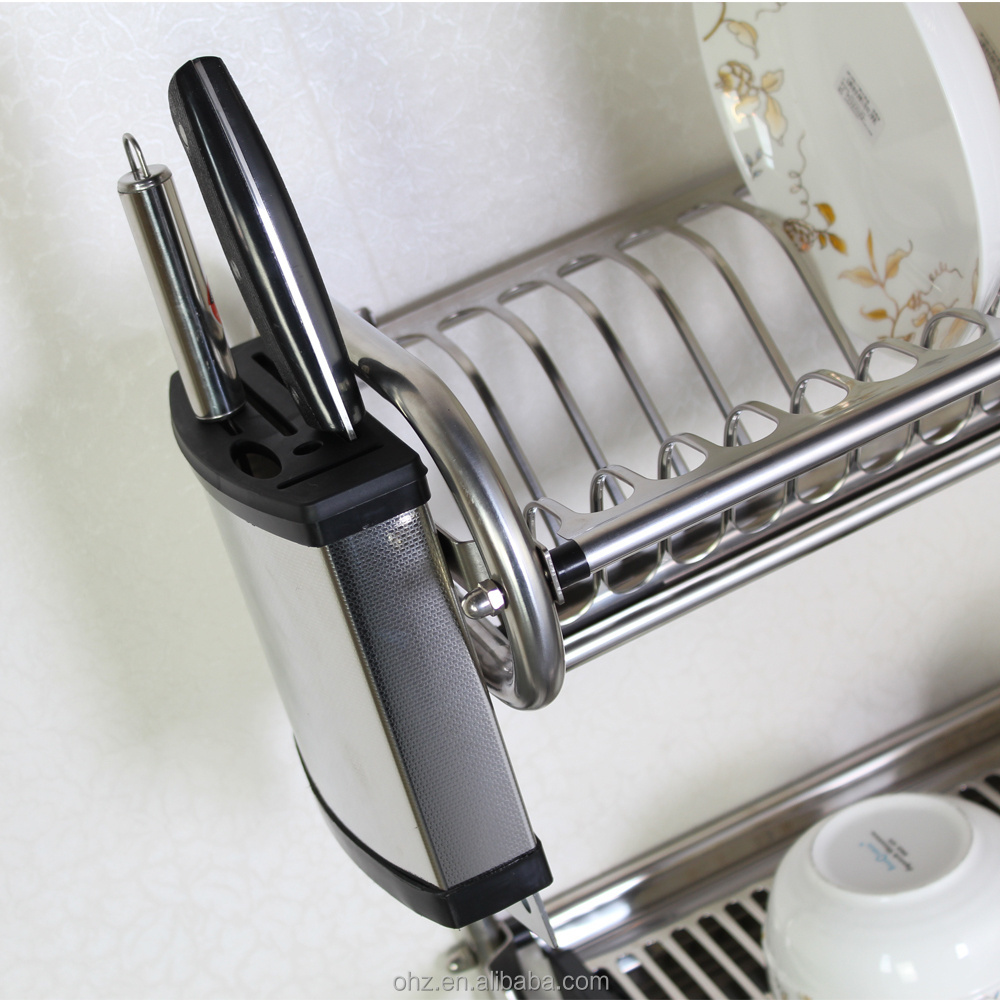 Kitchen Storage Holders & Racks Rust-free Polishing Stainless Steel Wall Mounted Dish Drying Rack