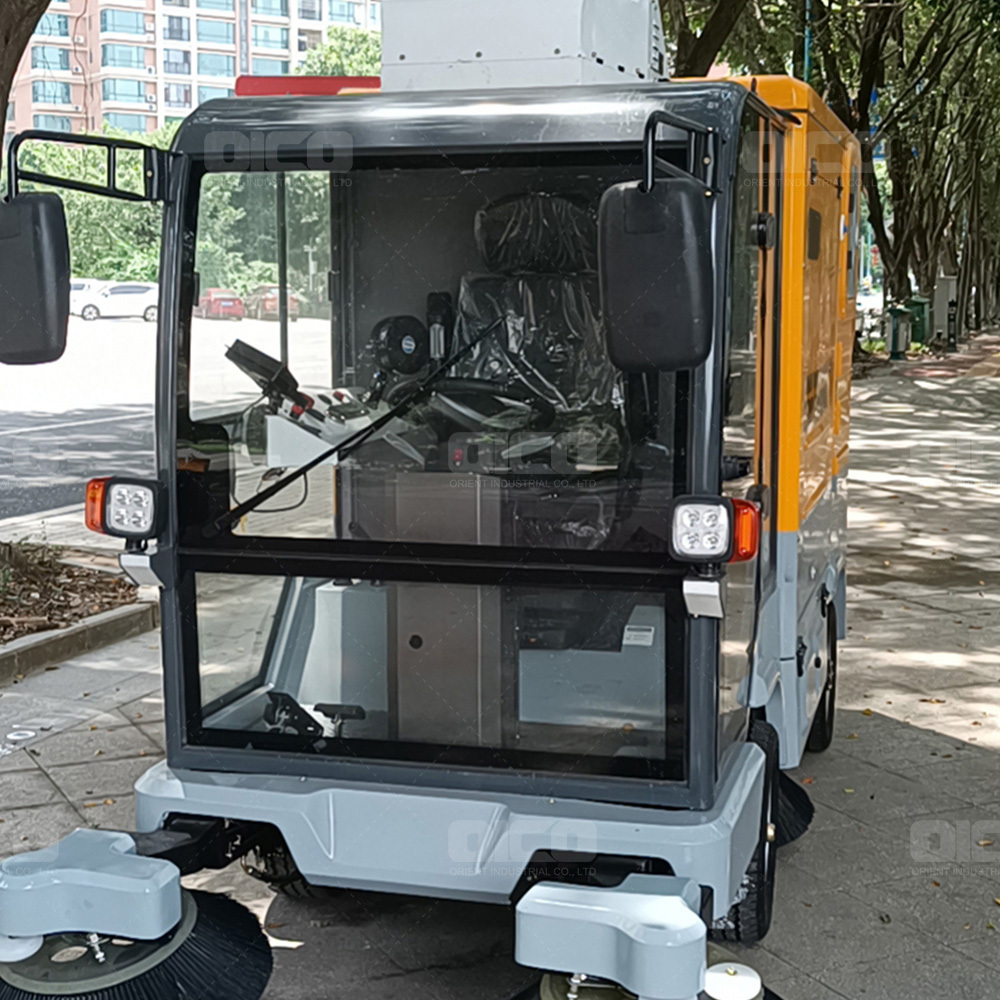 OR-S1800 battery use automatic street road sweeper brushes broom