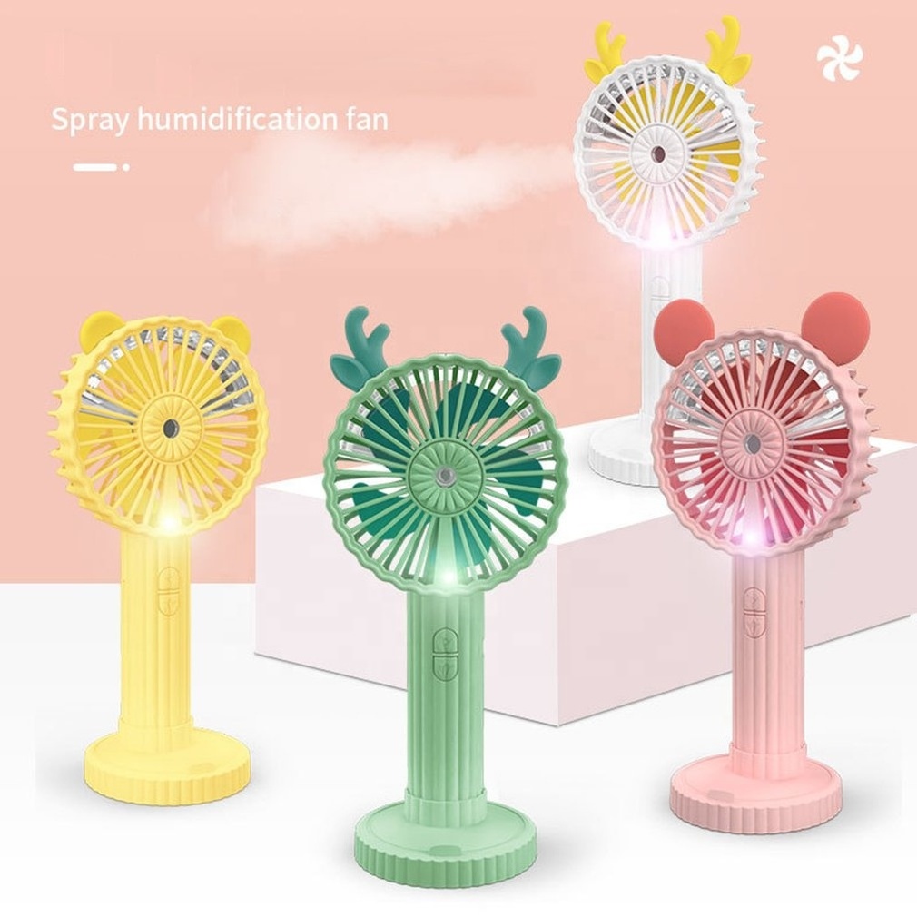 Battery Portable Water Spray Mist Fan Electric USB Rechargeable Handheld Mini Fan Cooling Air Conditioner Humidifier Fan