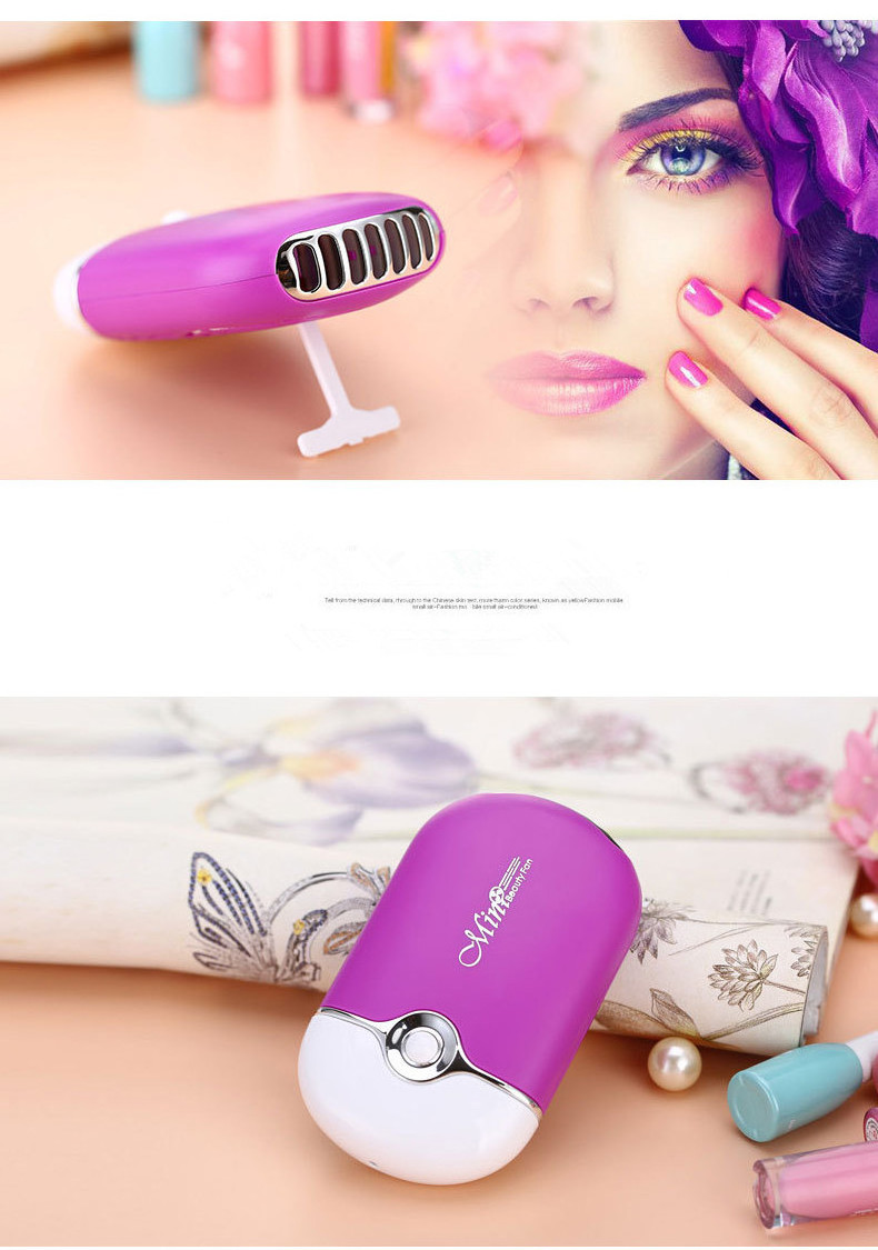 2024 Portable Leafless Usb Mini Fan Air Cooler Oem Painted Colour Rechargeable Handheld Bladeless Eyelash fan