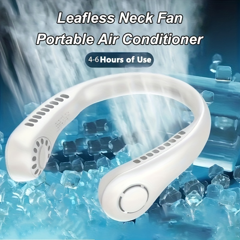 1200mah Portable 3 Speed Bladeless mini air cooling hanging Neck Fan rechargeable conditioner usb charging Mini Neck Fan