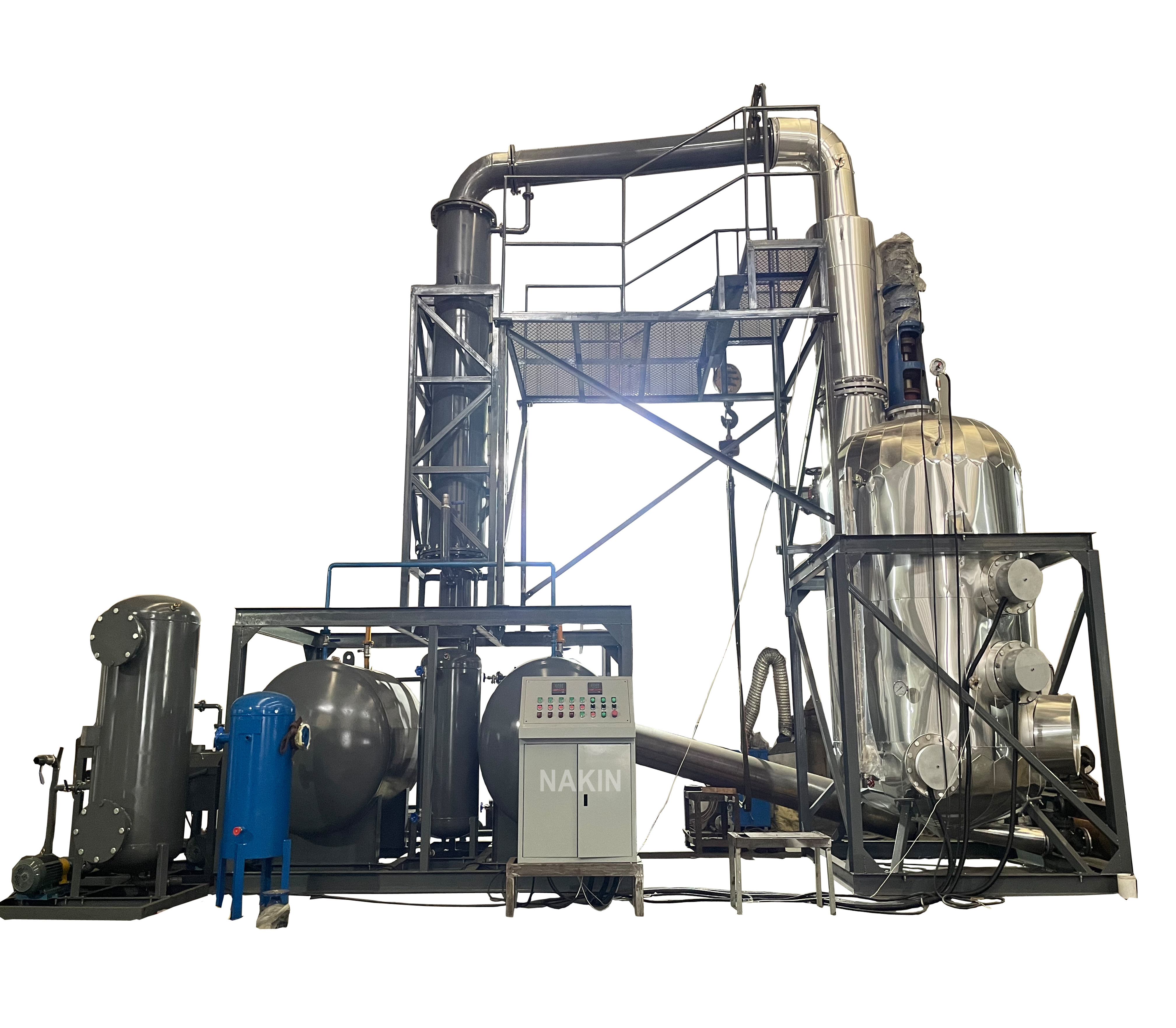 1 Ton Waste Oil To Diesel Oil Distillation Machine Waste Motor Used Engine Oil Recycling Plant