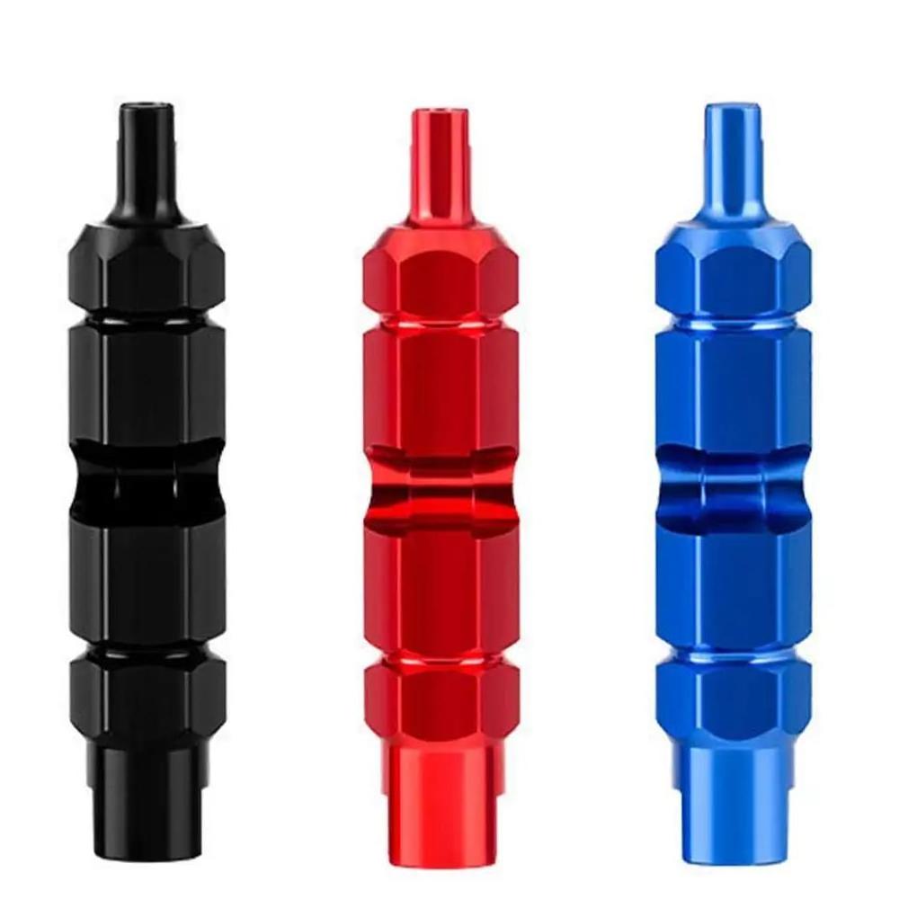 Valve Core Remover Caps Portable Bicycle Aluminum Alloy Valve Core Disassembly Fastening Repair Tool Valve Extender Tire Repair