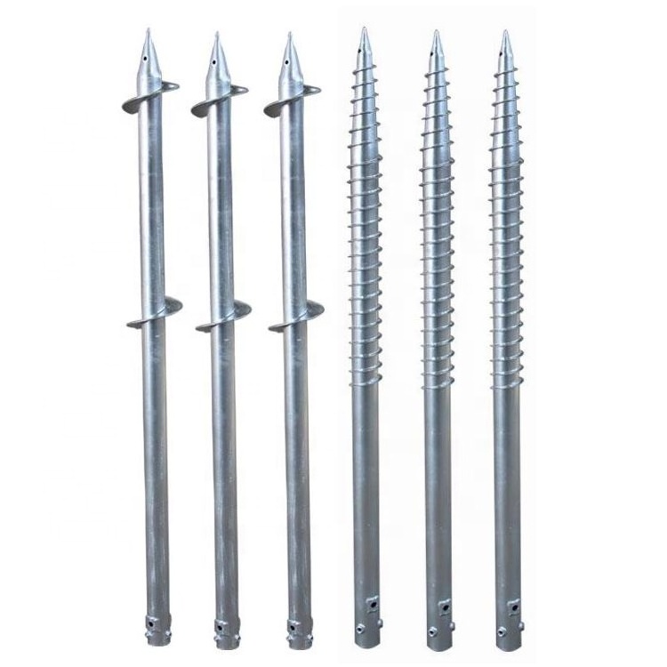 Q235 galvanized helical screw piles for solar/timber house/fence foundations