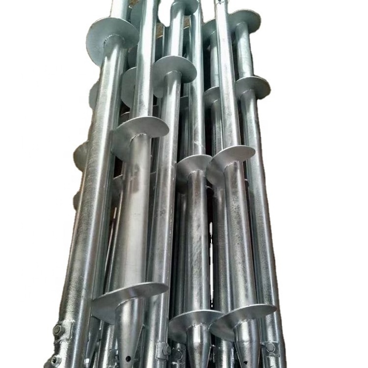 Q235 galvanized helical screw piles for solar/timber house/fence foundations