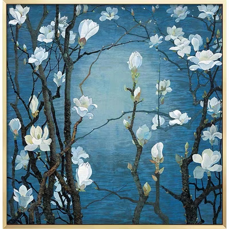 Still Life Handmade High Quality Classic Magnolia Flower Oil Painting on Canvas Famous reproduction