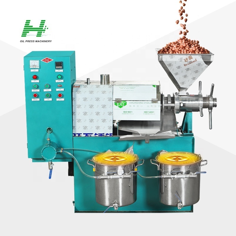 Cooking oil making machine 100 kg per hour cold and hot press oil extraction machine oil press machine for groundnuts