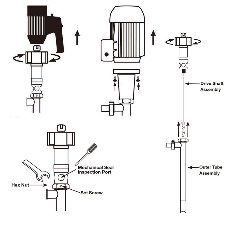 high viscosity 200000cps food grade stainless steel electric screw drum pump barrel pump for honey cream tomato paste etc