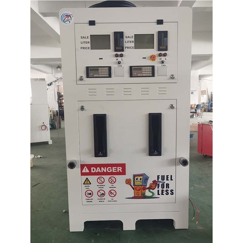 1500L 3 hose vertical mobile gas station container fuel tank refueling machine with emergency stop switch